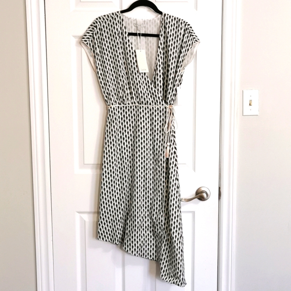 Joie Bethwyn Asymmetrical Hem Wrap Dress